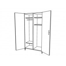МШ-2-06 (90*46*185) Шкаф для одежды и хозяйственного инвентаря