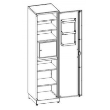МШ-1-02 (45.5*46*185) Шкаф с сейфом для медикаментов