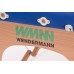 Wendermann  WOOD-01 Массажный стол переносной двухсекционный на деревянном каркасе, синий с бежевой волной